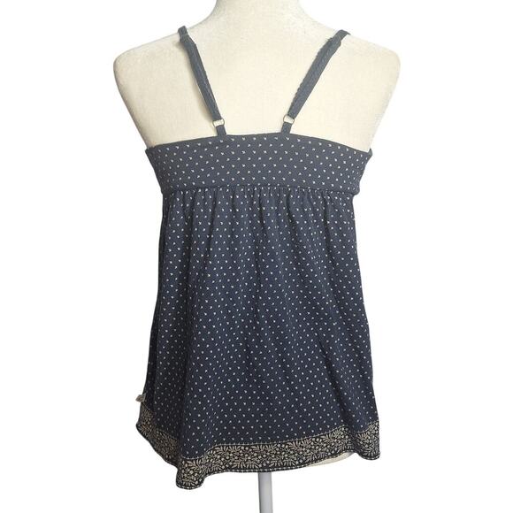 True Religion Womens Babydoll Tank Spaghetti Strap Coquette Hippie Navy Small P - Picture 6 of 13